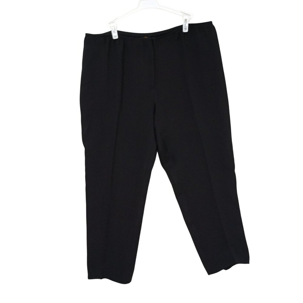 Eileen Fisher Black Womens Pants L Elastic Waist Lightweight